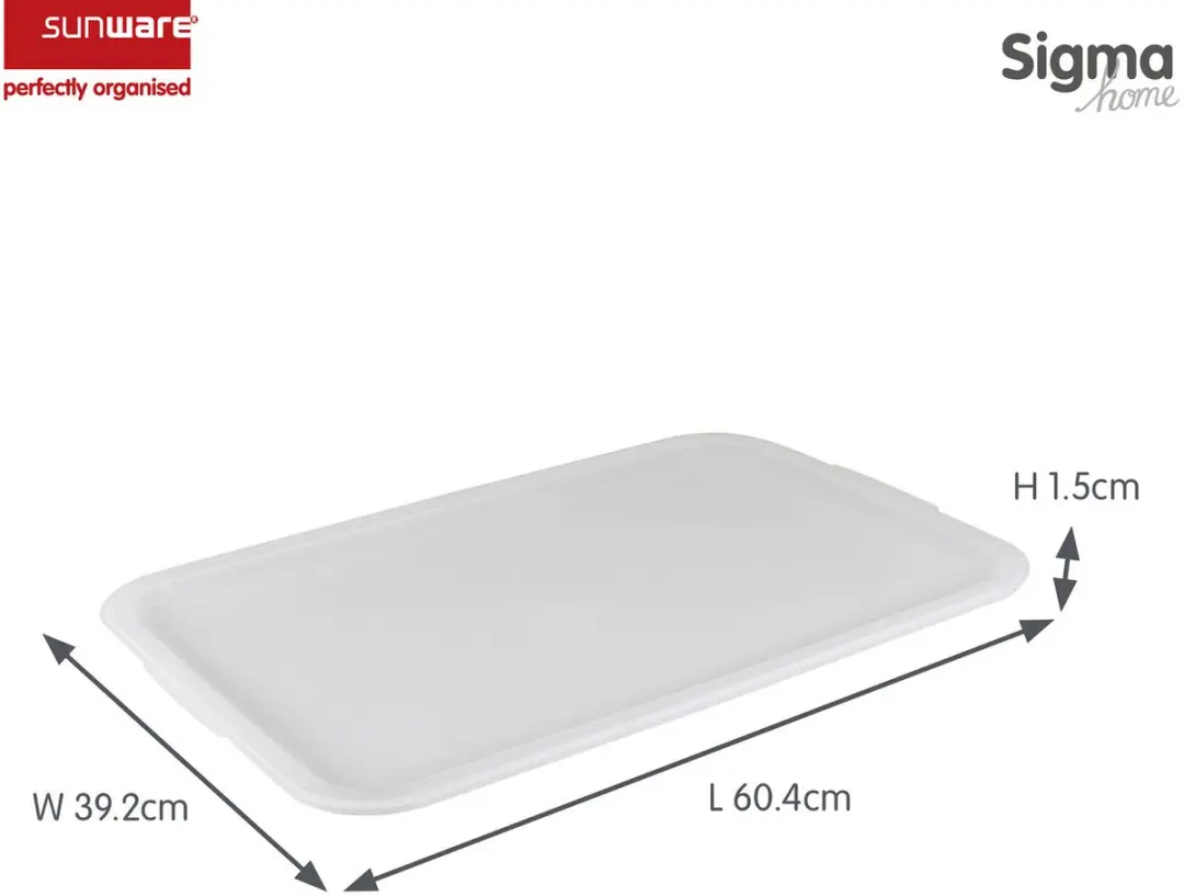 Sunware Deksels voor Sigma Home Opbergbak 45L - 2 Stuks - Wit