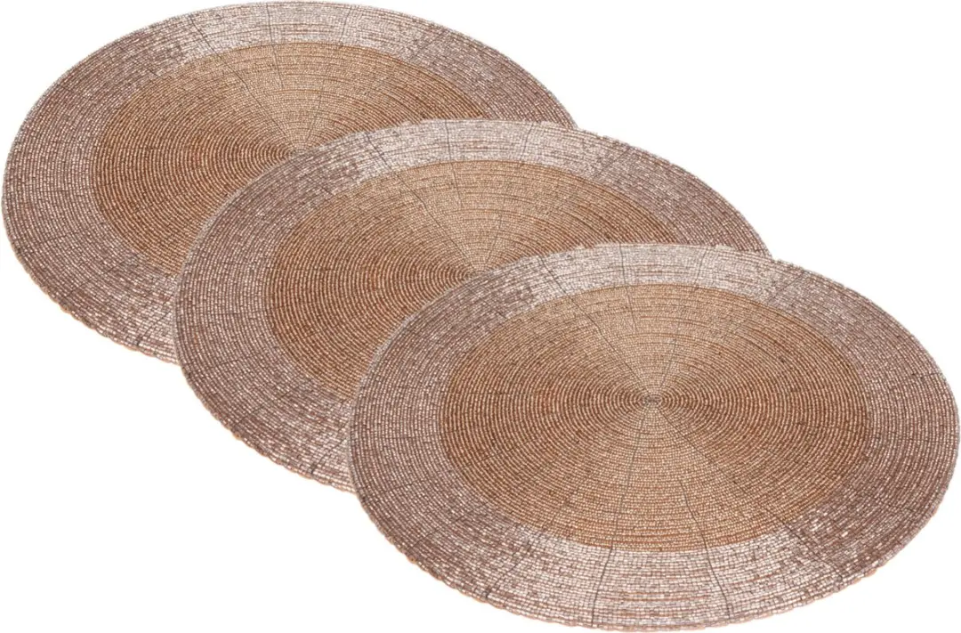 Excellent Houseware Champagne Placemats Rond Ø35cm - Beige