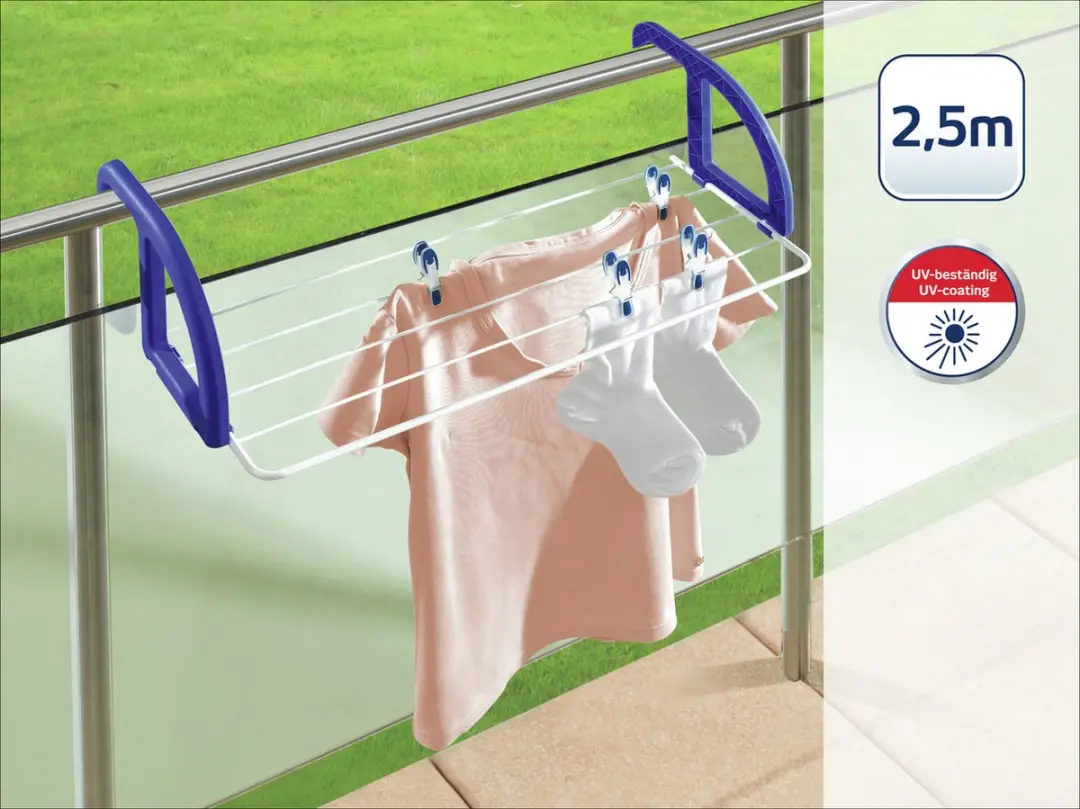 Leifheit Classic 25 Hangdroogrek 2,5m - MPN 83046 - Wit/Blauw