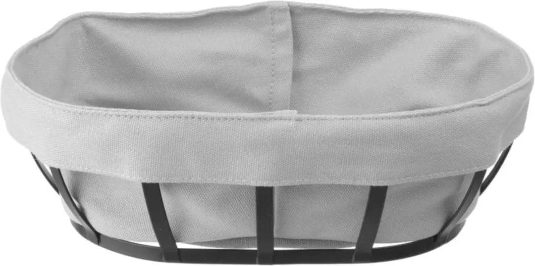HENDI Ovaal Broodmandje met Zak - 250x160x75mm - Matzwart