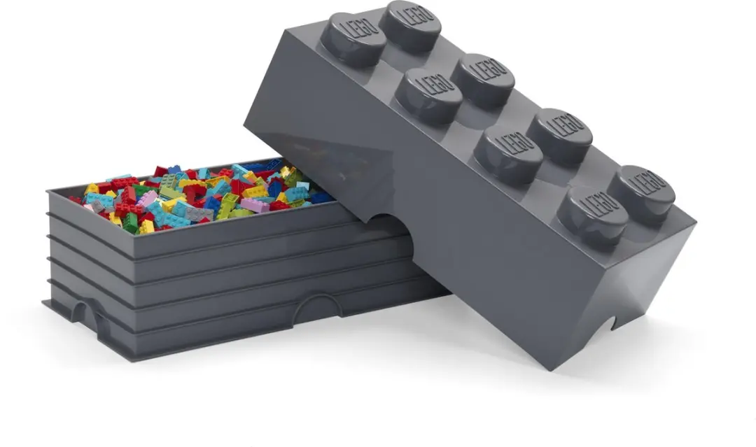 Lego - Opbergbox Brick 8 - Polypropyleen - Grijs