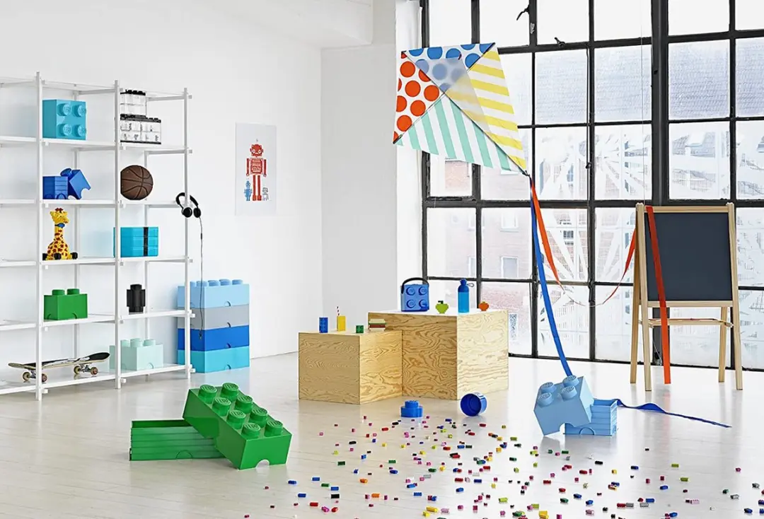 LEGO Brick 8 Opbergbox - 12L Grijs - afbeelding 6 van 6