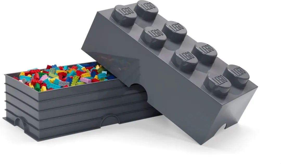 Lego - Opbergbox Brick 8 - Polypropyleen - Grijs