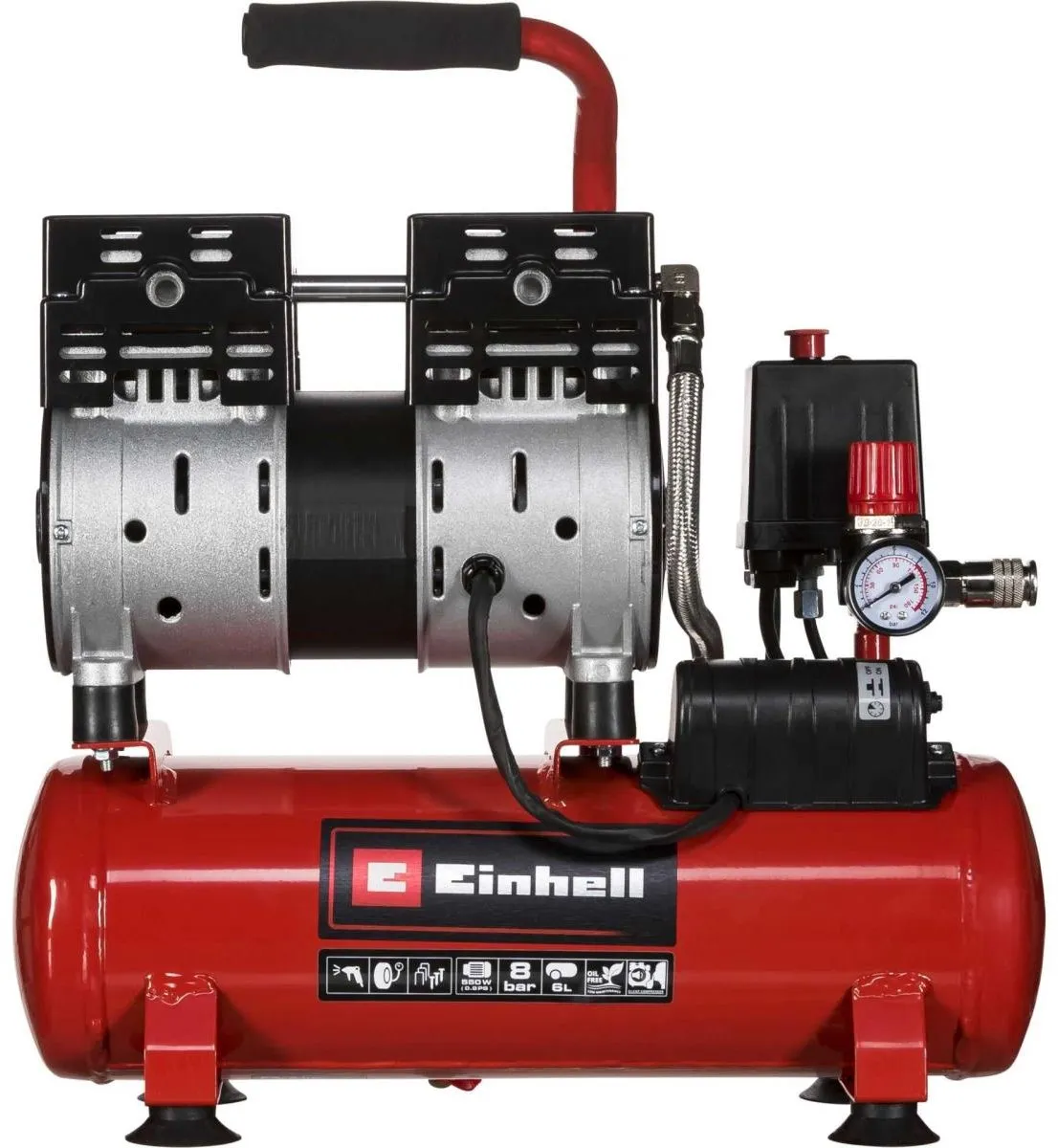 Einhell TE-AC 6 Silent Compressor 550W - 8 bar - 6L