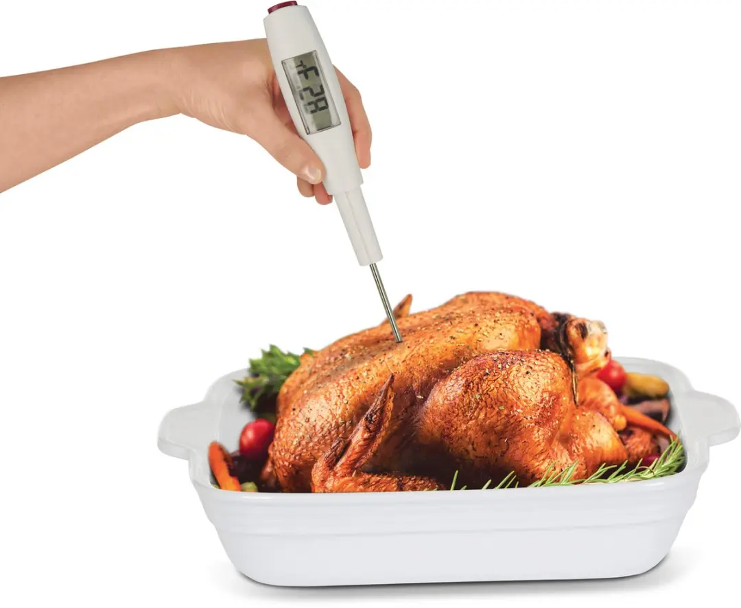 Metaltex Spatel met Kookthermometer - Digitaal - Paars/Wit