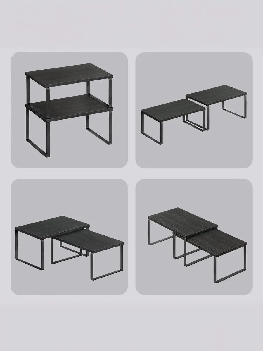 Songmics Kruidenrek 4-delig KCS027B01 - Zwart - afbeelding 6 van 6