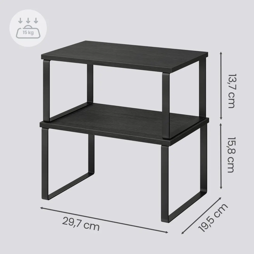Songmics Kruidenrek 4-delig KCS027B01 - Zwart
