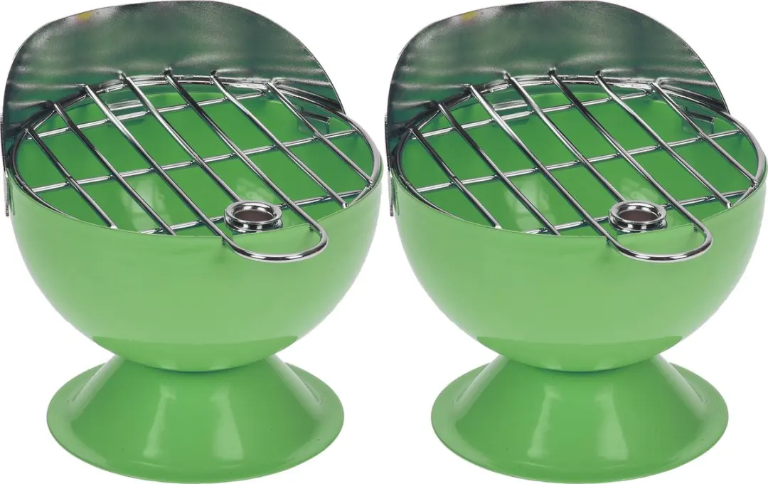 Excellent Houseware BBQ Asbakken - 2 Stuks - Groen