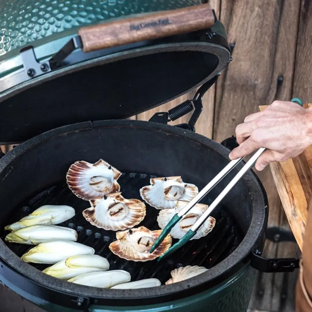 Big Green Egg Silicone Tipped Tang 30cm - Grijs/ Groen