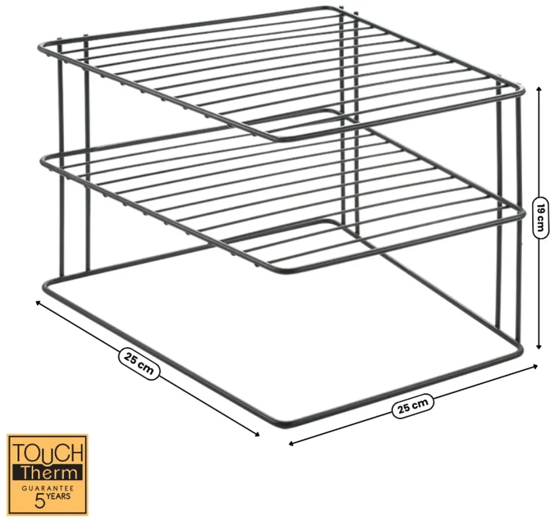 Metaltex Palio Bordenrek 25x25x19cm - Zwart