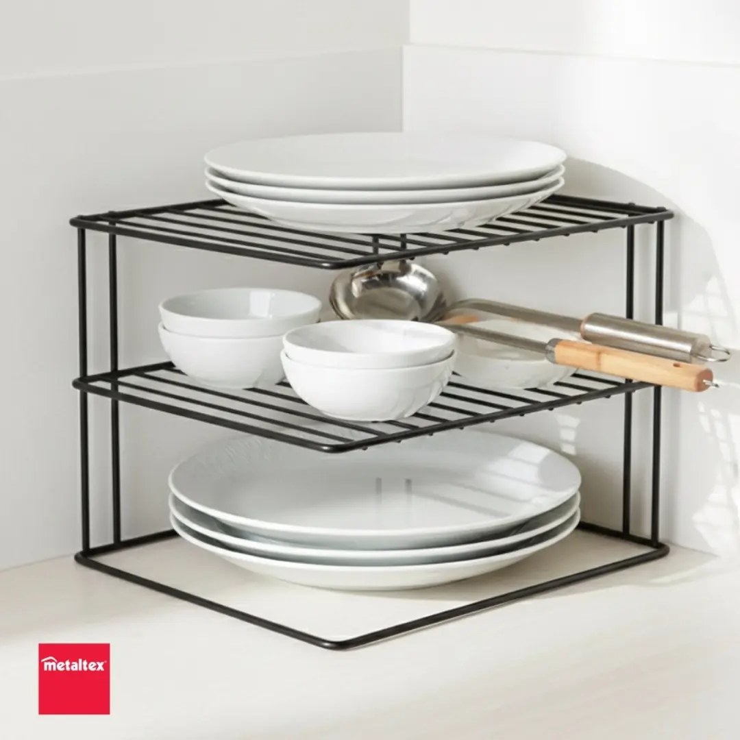 Metaltex Palio Bordenrek 25x25x19cm - Zwart