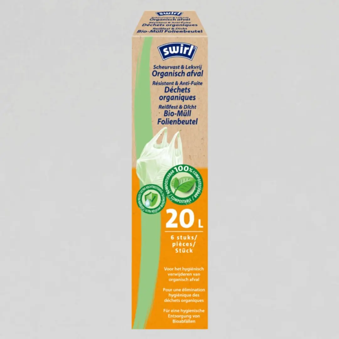 Swirl Biologisch Afbreekbare Afvalzakken 20L - 96 Stuks Groen