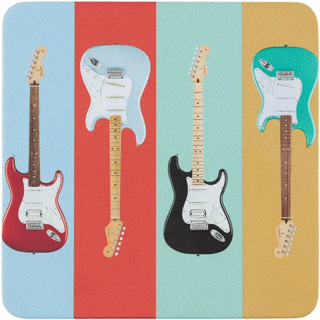 Fender Stratocaster Modern Design Onderzetters - 4 Stuks