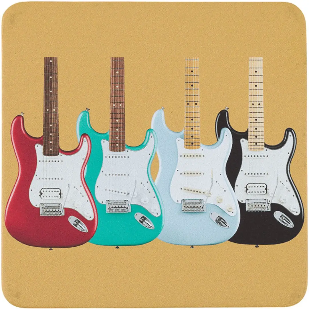 Fender Stratocaster Modern Design Onderzetters - 4 Stuks