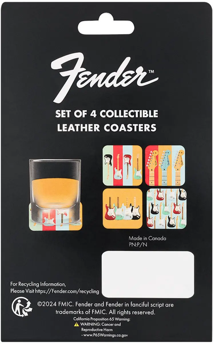 Fender Stratocaster Modern Design Onderzetters - 4 Stuks - afbeelding 6 van 6