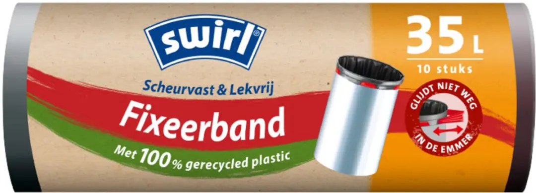 Swirl Pedaalemmerzakken 35L - 70 Stuks (7x10) - Zwart