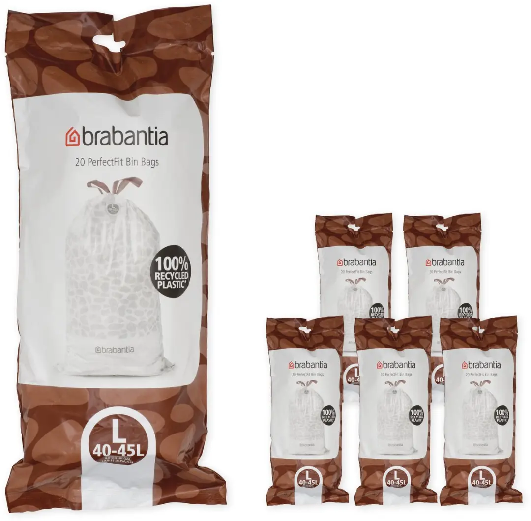 Brabantia PerfectFit Vuilniszakken 45L Code L - 120 Stuks