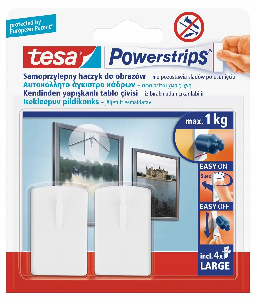 Tesa Powerstrips Haken Wit