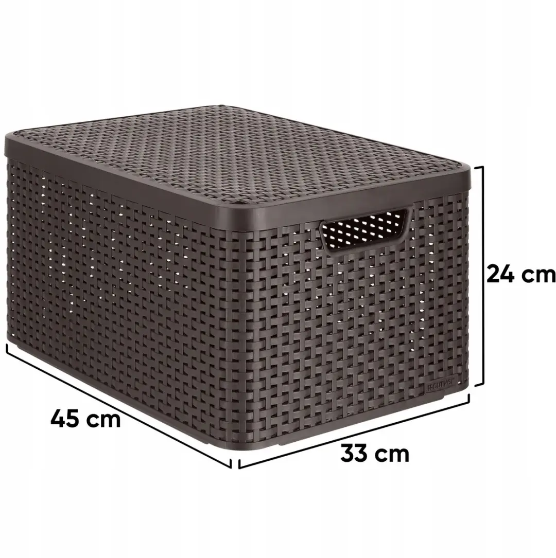 Curver Rattan Style Opbergmand L - 36.4 liter - Bruin - afbeelding 6 van 6