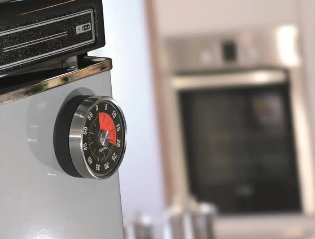 GEFU OPTICO Keukentimer – 60 Minuten – Magnetisch – RVS
