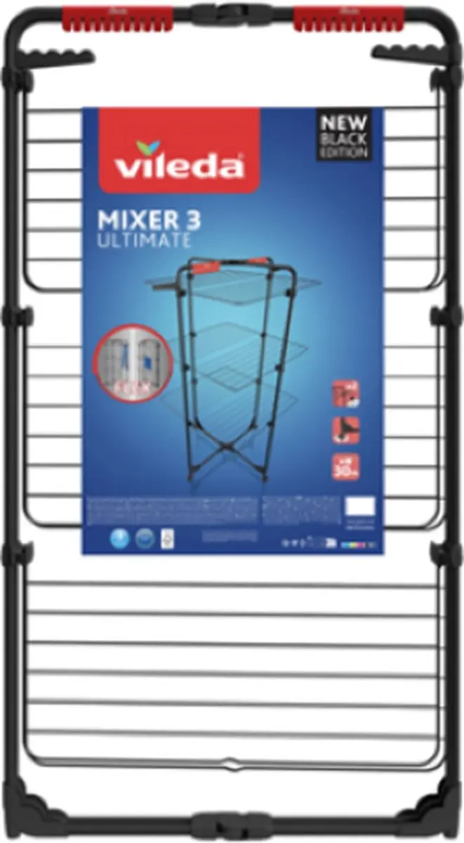 Vileda Mixer 3 Ultimate Droogtoren 30m - Zwart