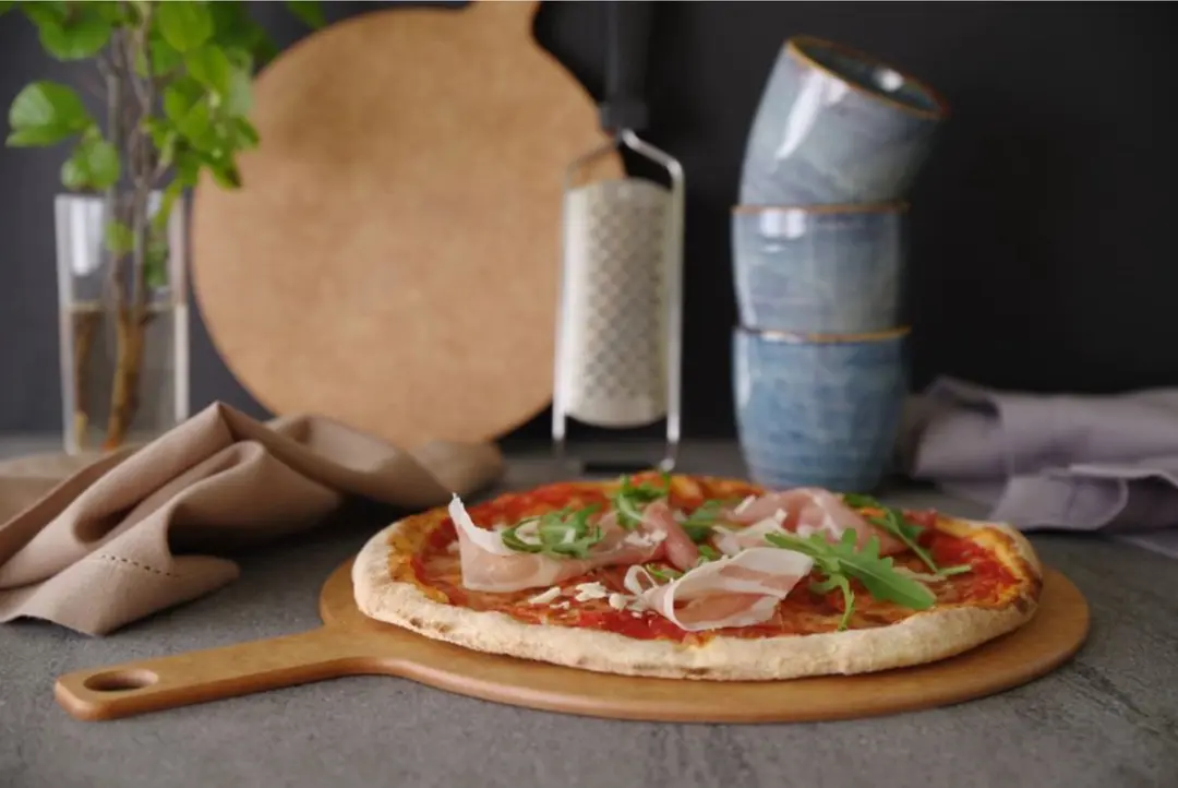 HENDI Pizza Plank met Handvat - Ø406mm - RVS