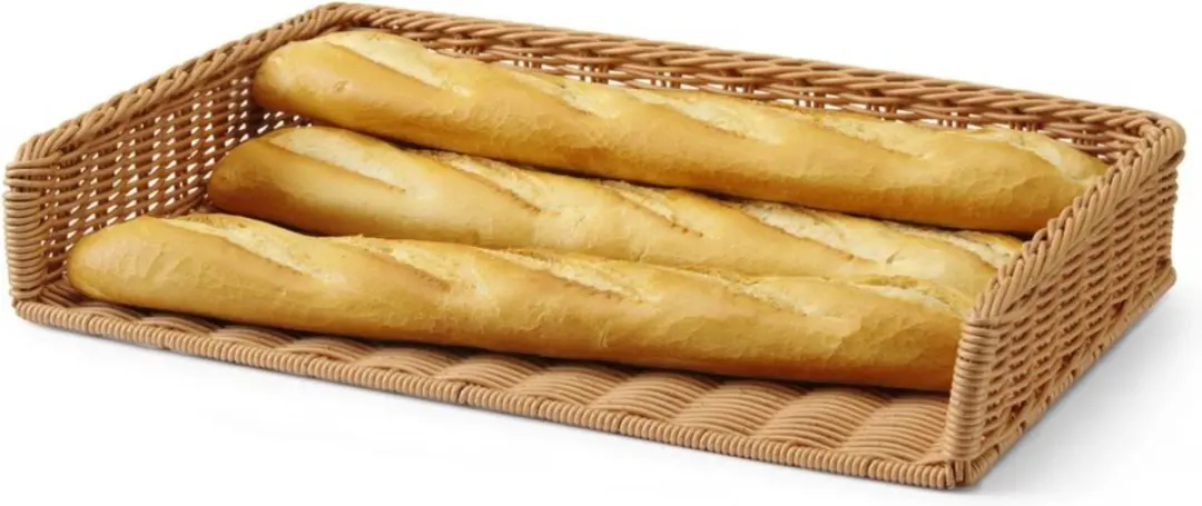 HENDI Brood Displaymand Polyrattan 595x395x105mm - RVS