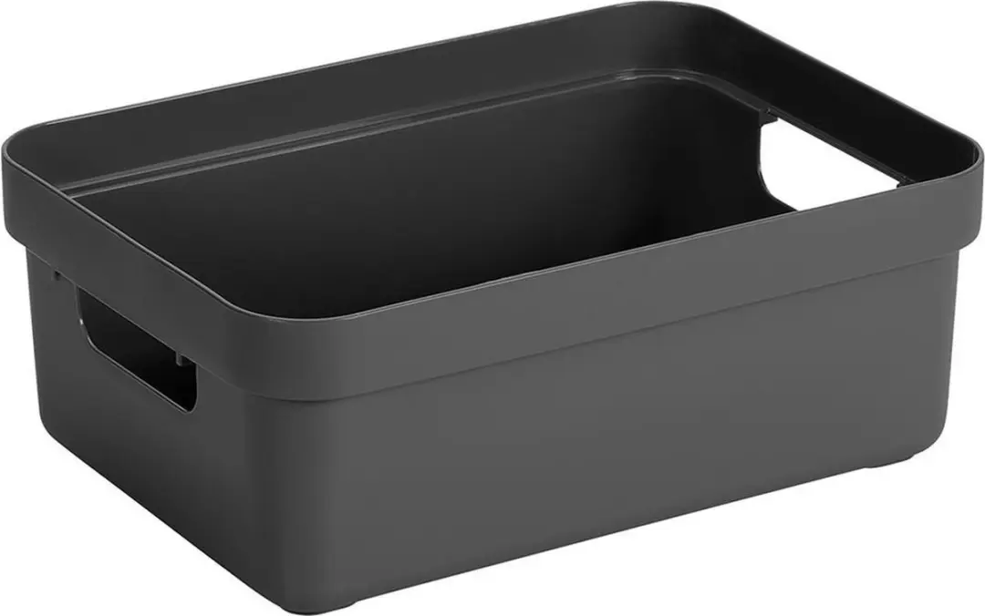 Sunware Opbergboxen 9L - 4 Stuks - Antraciet