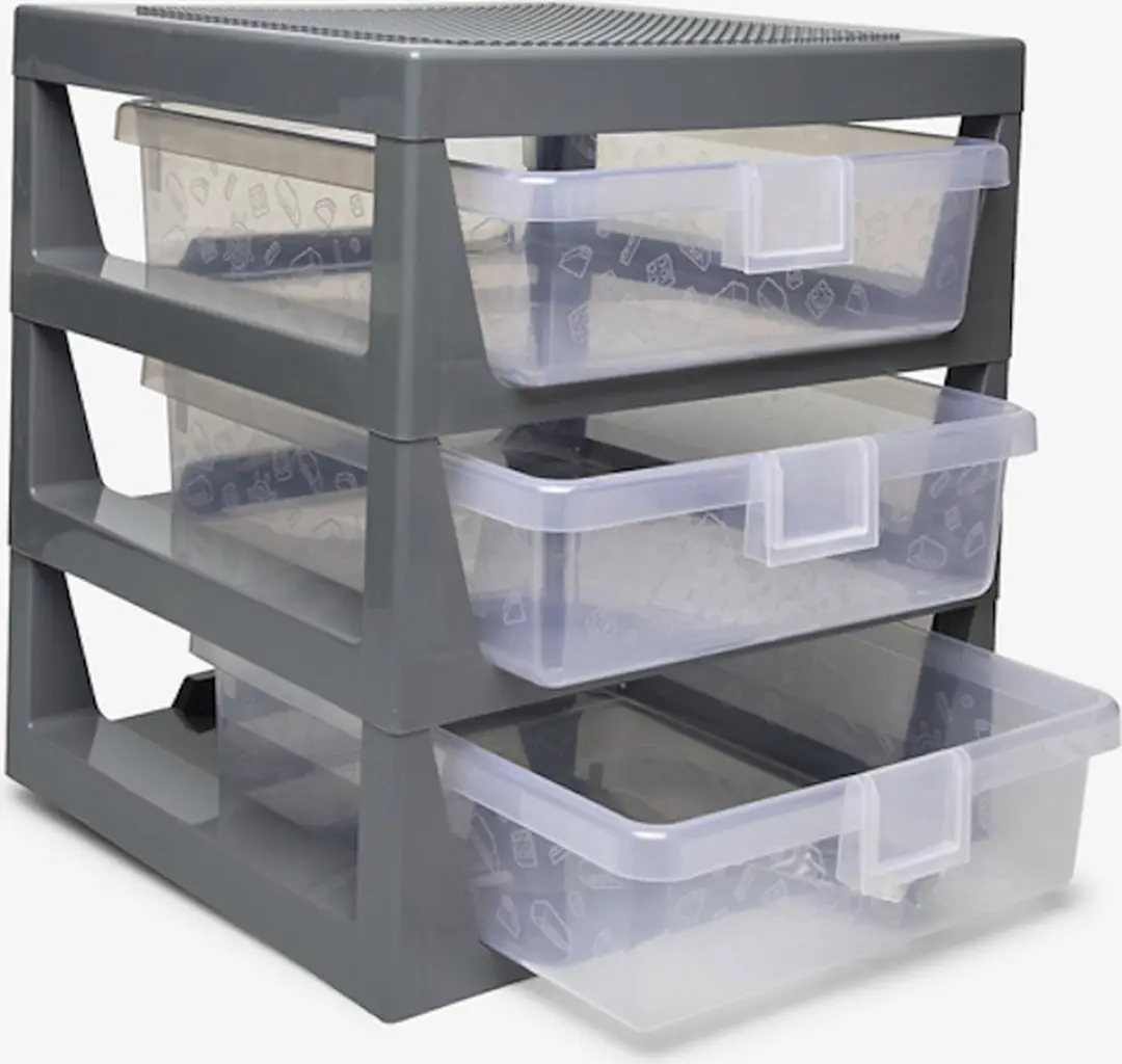 LEGO - Opbergrek met 3 Lades - Polypropyleen - Grijs