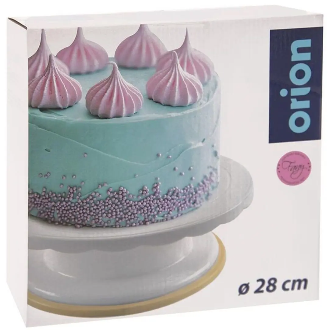 Orion Draaiend Taartplateau 28cm - Wit