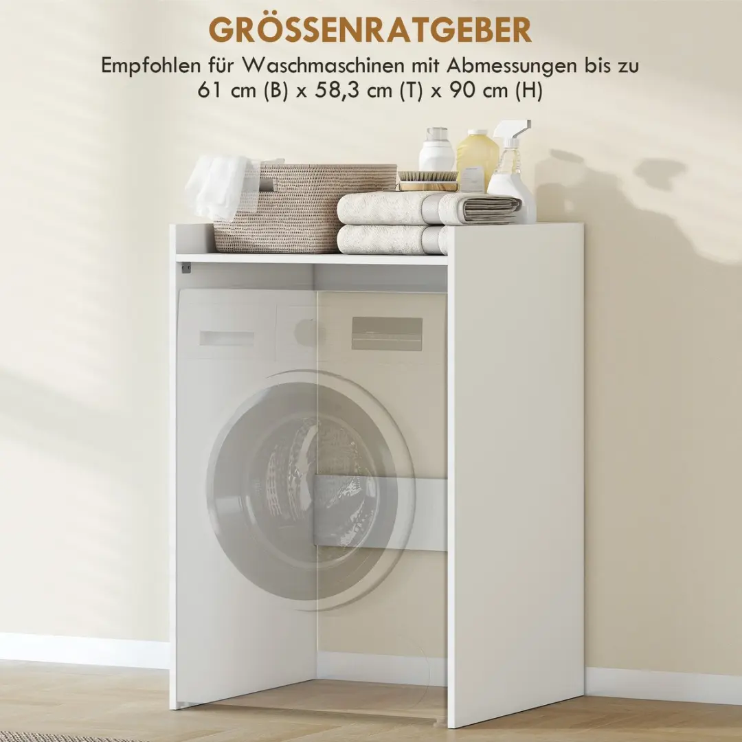 ECTEATOY Wasmachinekast 64x60x97,5cm Wit - MPN 56464156216