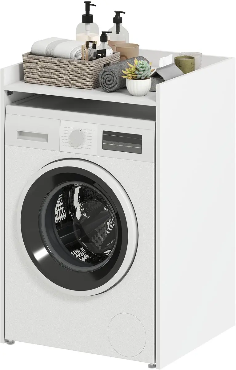 ECTEATOY Wasmachinekast 64x60x97,5cm Wit - MPN 56464156216