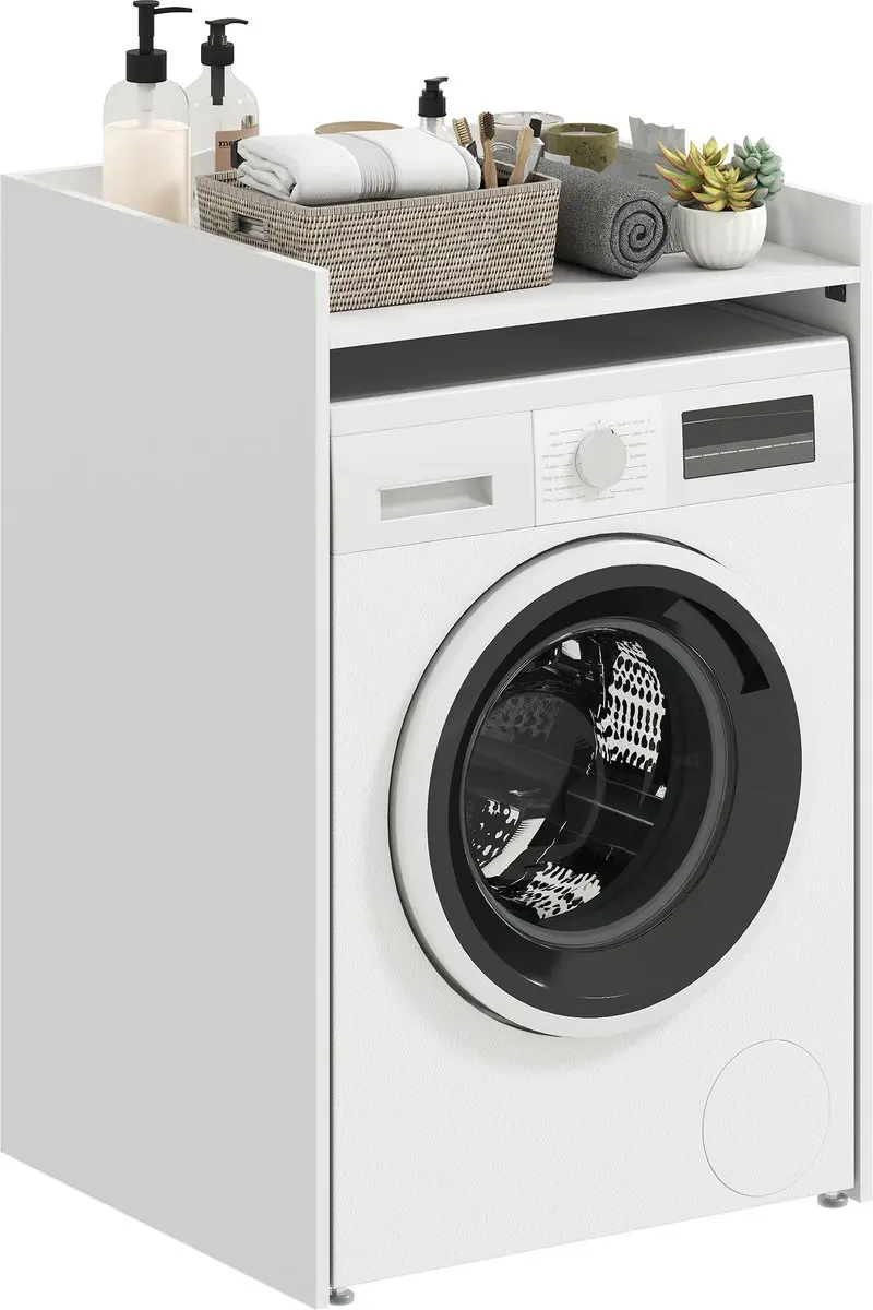 ECTEATOY Wasmachinekast 64x60x97,5cm Wit