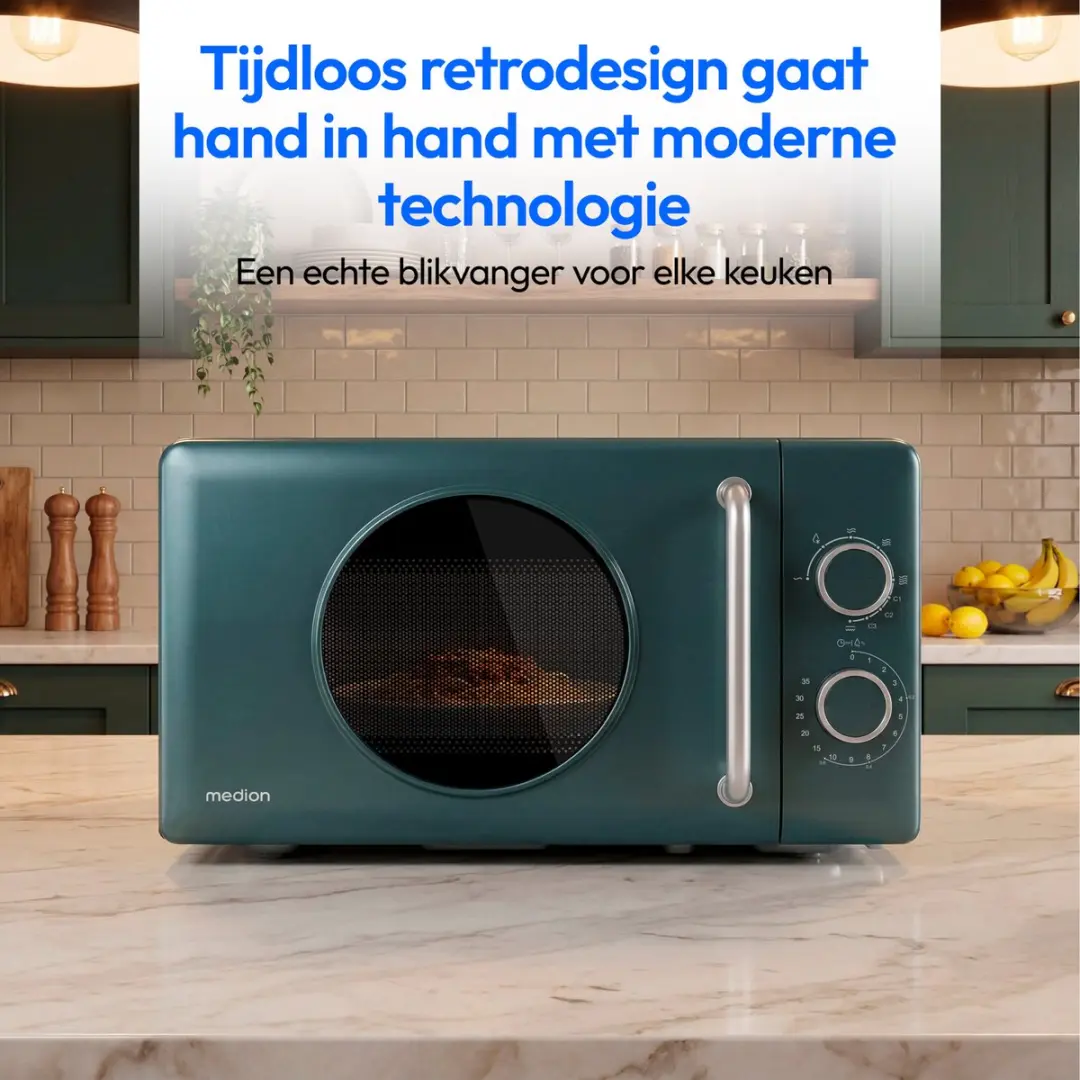Medion Retro Magnetron MD100119 - 20L - Turkoois