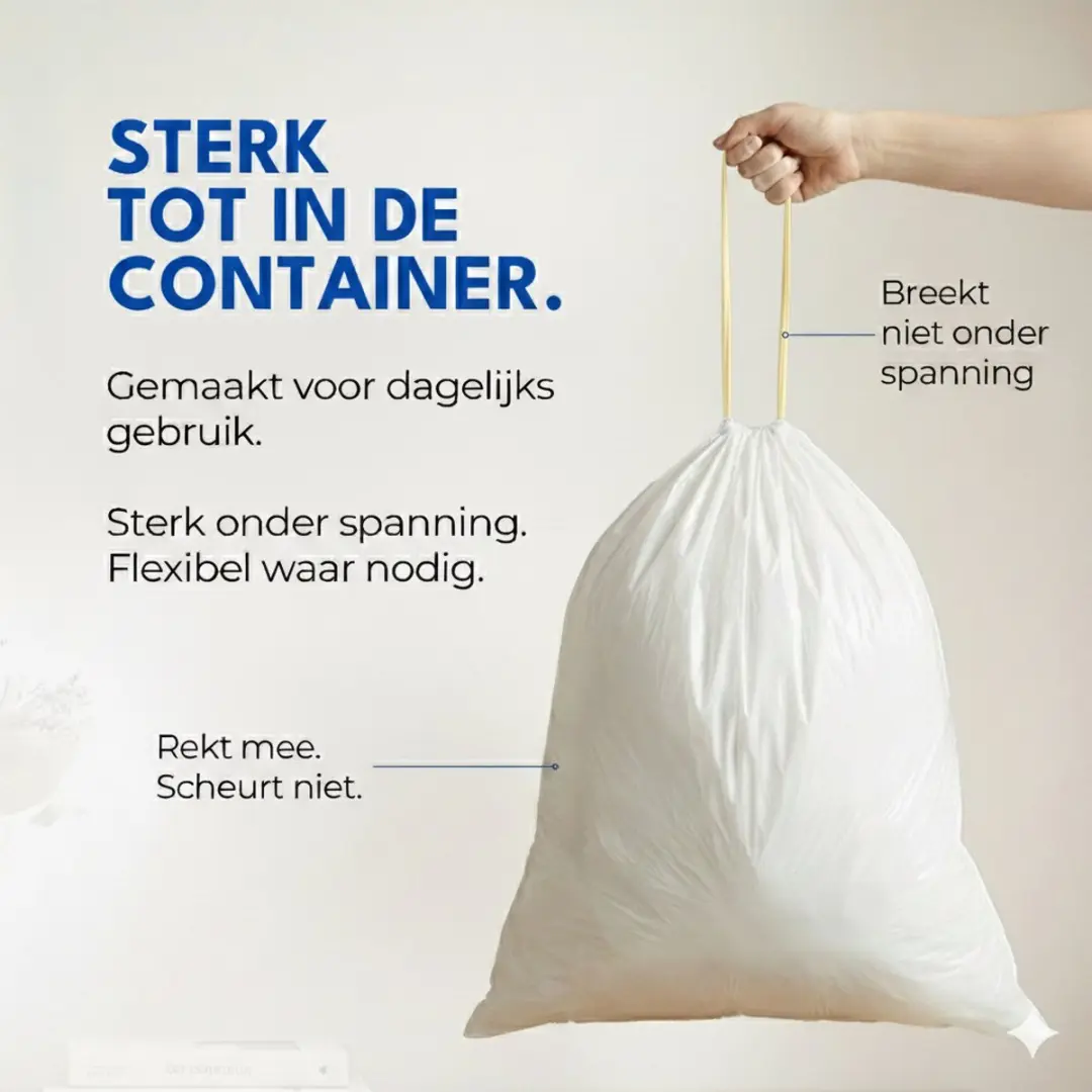 Simple Vuilniszakken 10L - 200 Stuks (10x20) - Wit/Geel