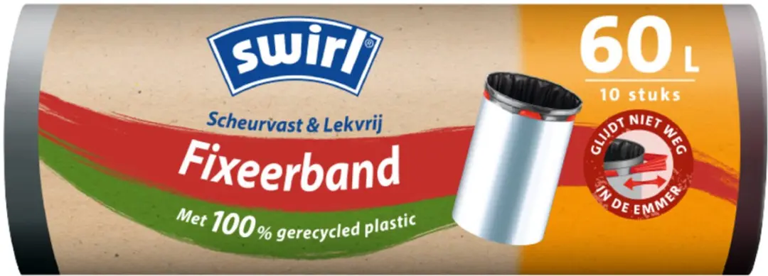 Swirl Pedaalemmerzakken 60L - 24 Stuks - Grijs