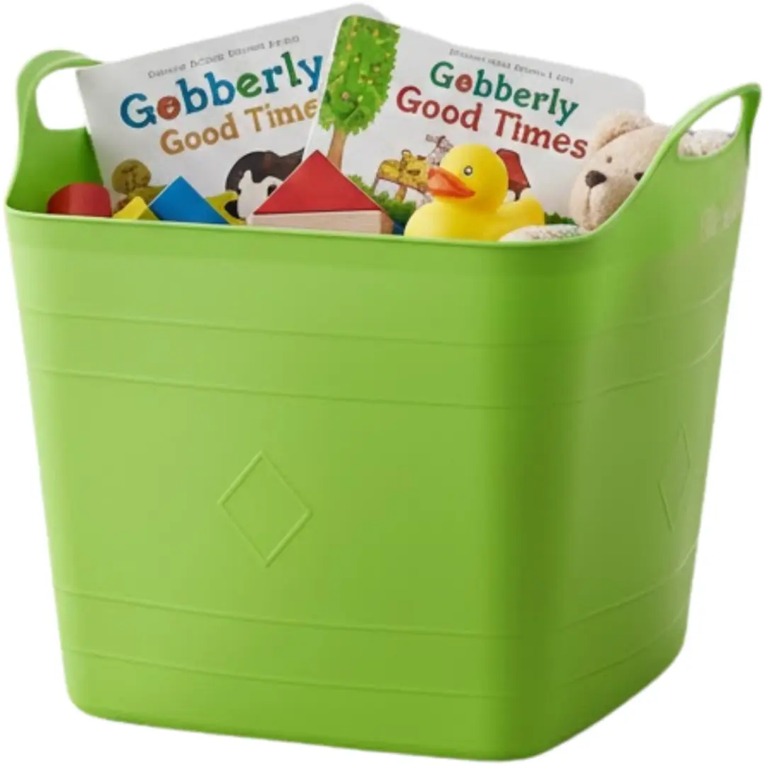 Excellent Houseware Speelgoedmand Groen 25L Kunststof