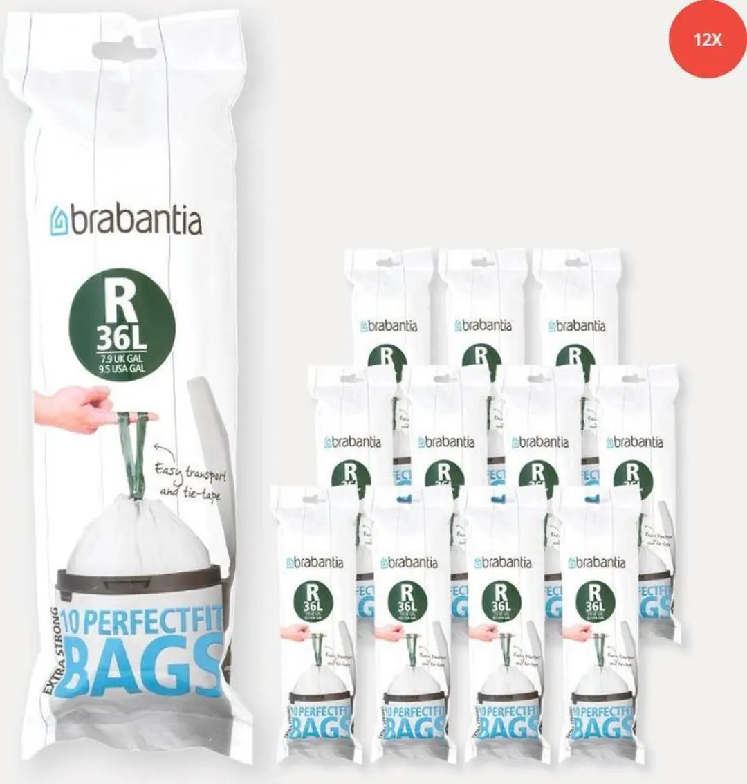 Brabantia PerfectFit Vuilniszakken 36L R - 120 Stuks