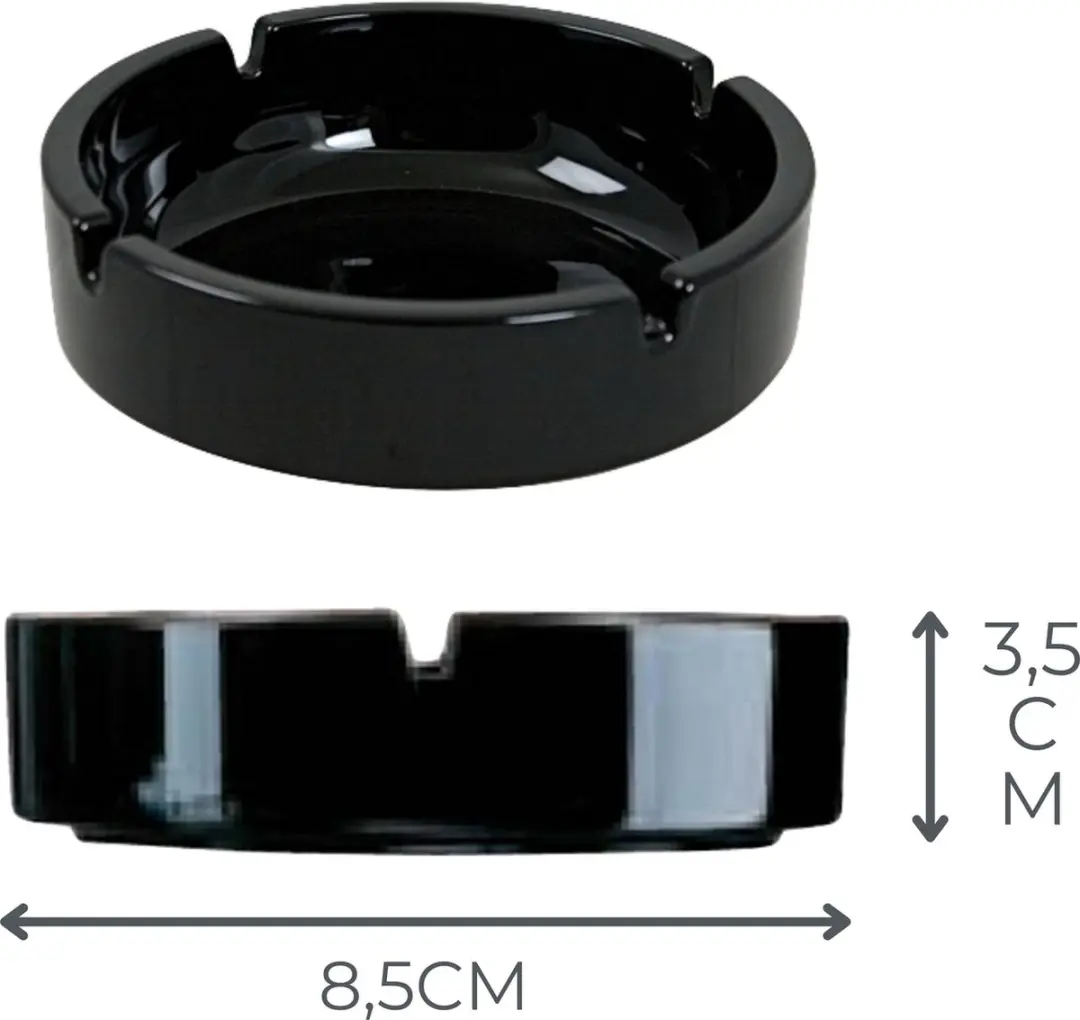 Arcoroc Zwarte Asbakken - Keramiek Ø8,5cm