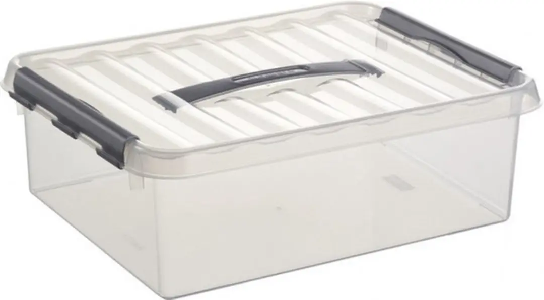 Sunware Q-Line Opbergbox 10L - 12 Stuks - Transparant