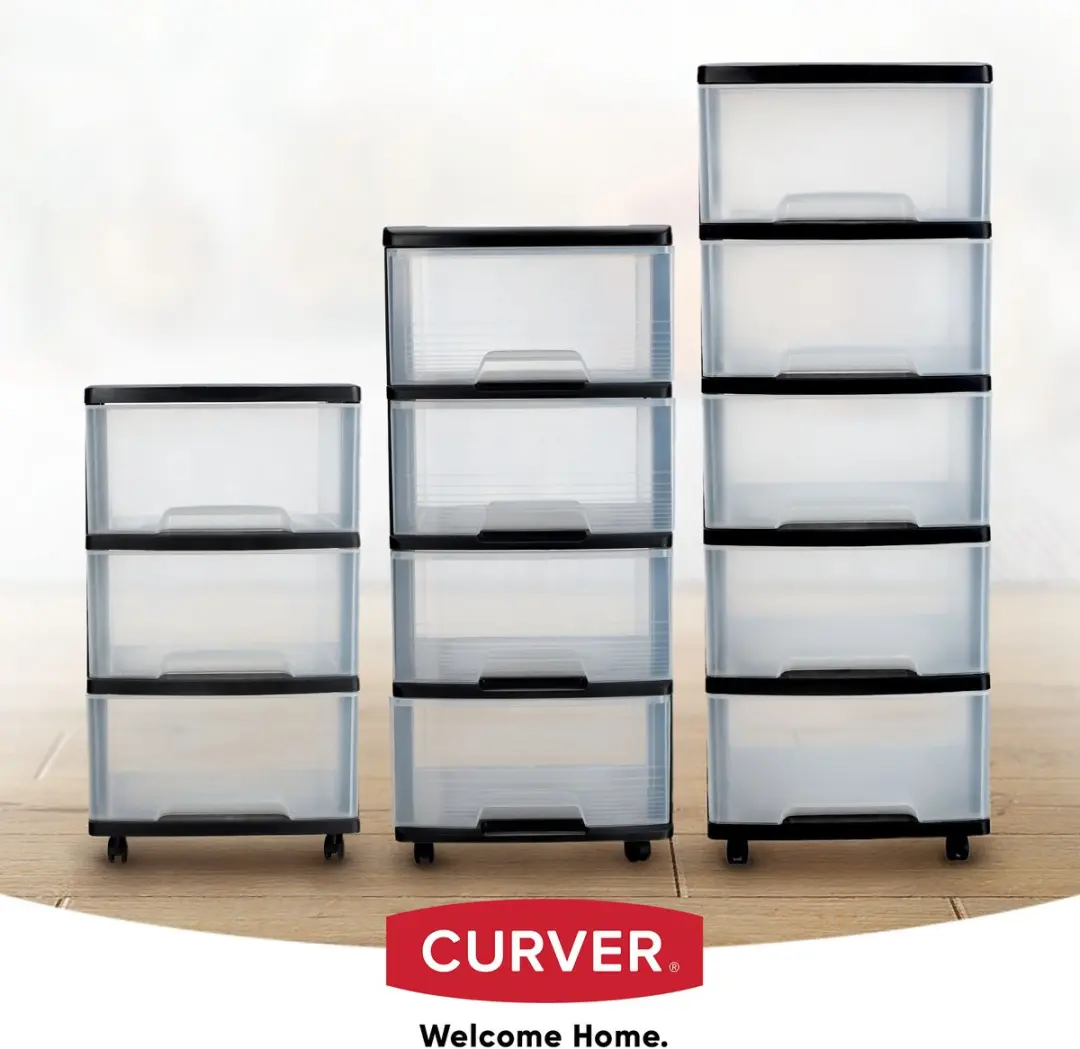 Curver ladesysteem - 5x20 liter - met Wielen