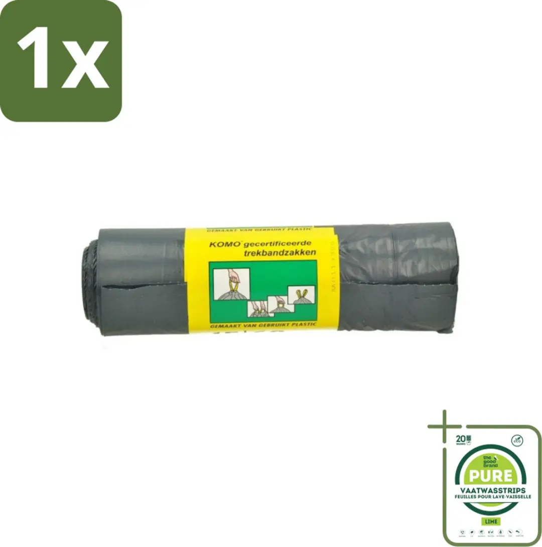 KOMO Vuilniszakken Trekband 60L