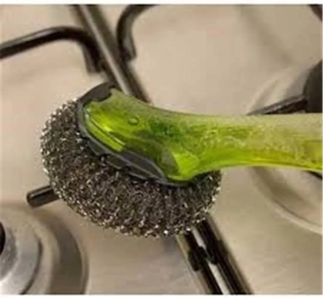 Dishmatic Staalborstel met Zeepdispenser - Groen