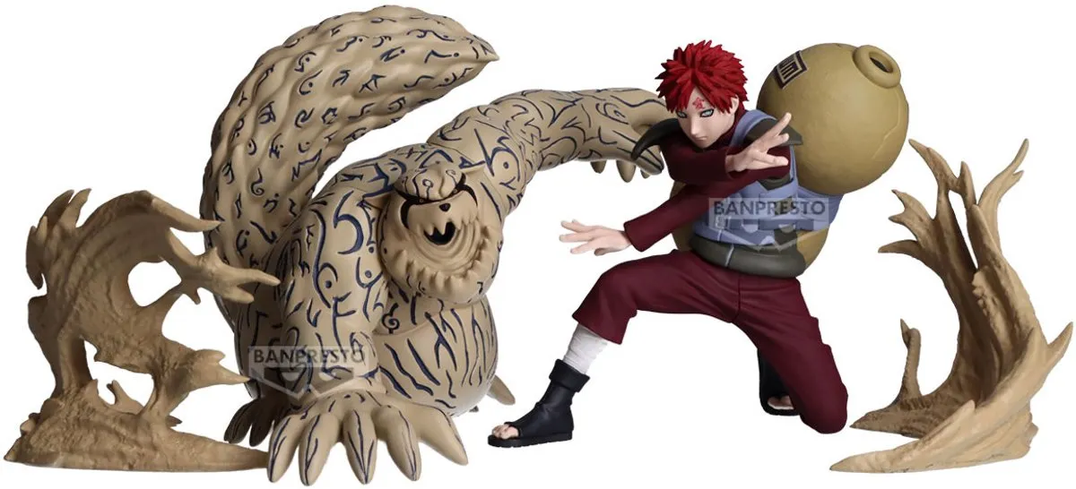 Bandai Naruto Shippuden Soft Vinyl Figuur Shukaku & Gamabunta - Multicolor
