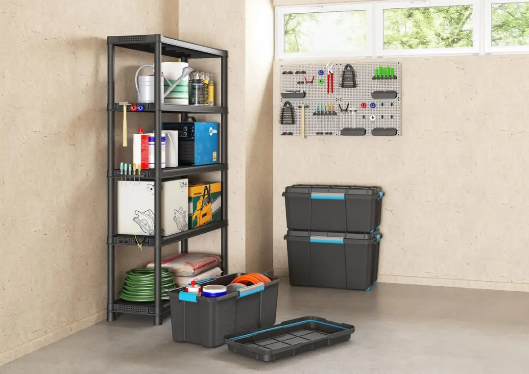 KIS Scuba XL Opbergbox 110L - Zwart met blauwe clips