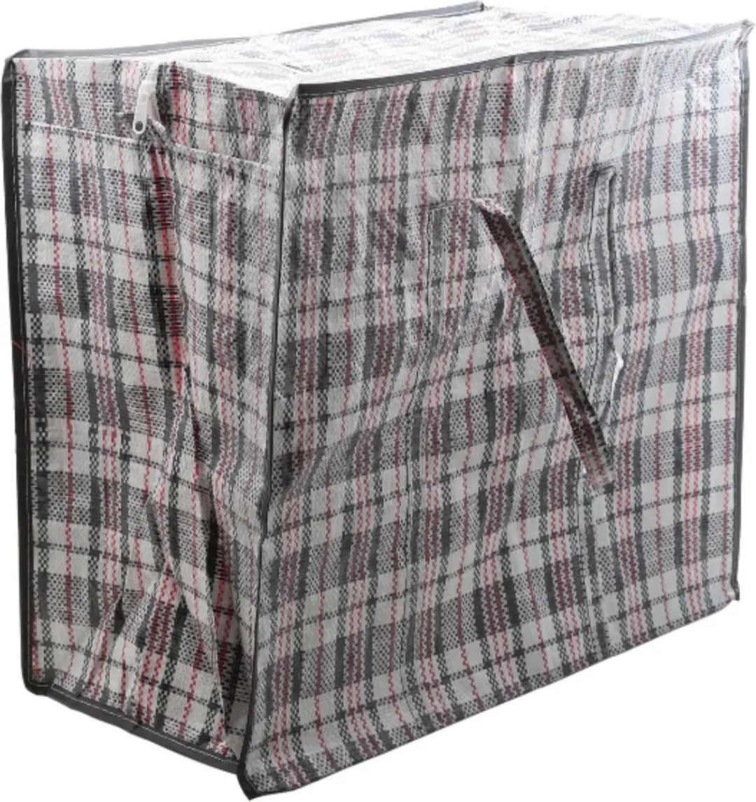 Cosy&Trendy XXL Boodschappentas 82L - 2 Stuks - Grijs Geruit