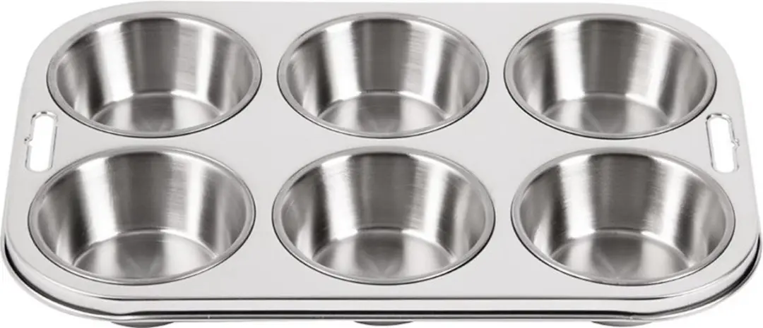 Vogue Diepe RVS Bakvorm 6 Muffins