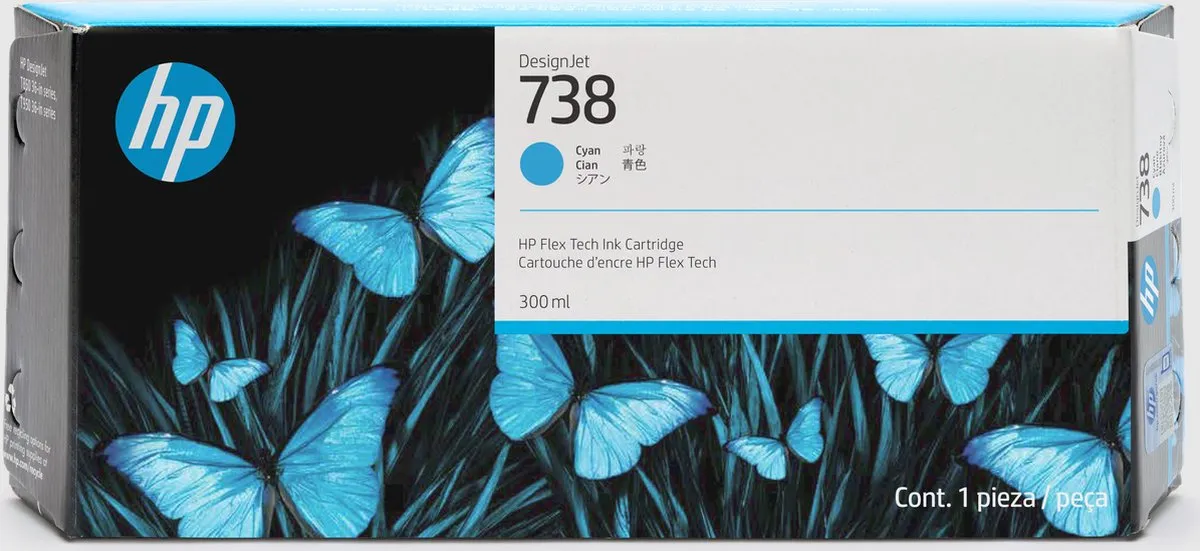 HP 738 Magenta Inktcartridge 300ml