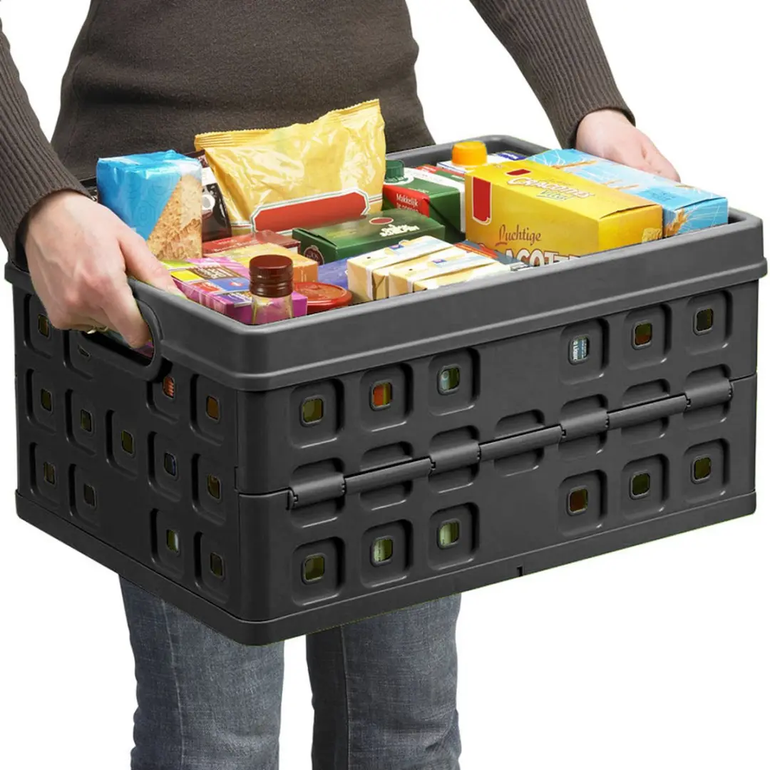 Sunware Square Vouwkrat 32L - Set van 4 - Antraciet