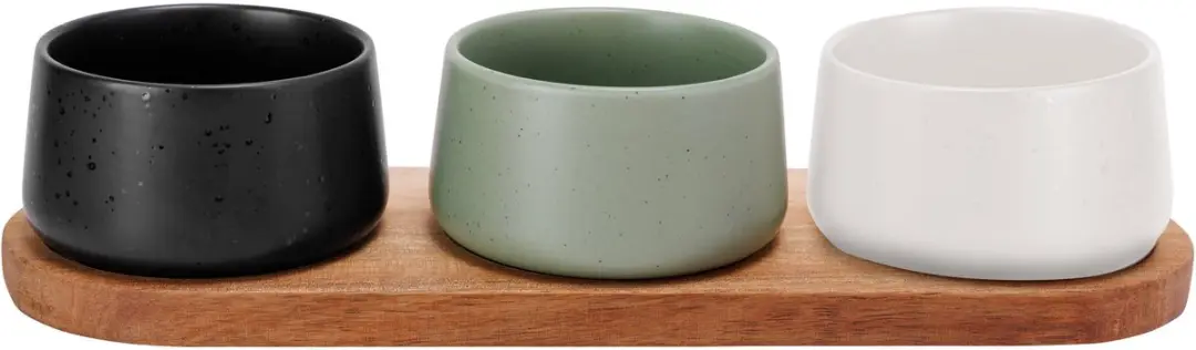Cosy&Trendy Bamboe Serveerplank met 4 Schaaltjes